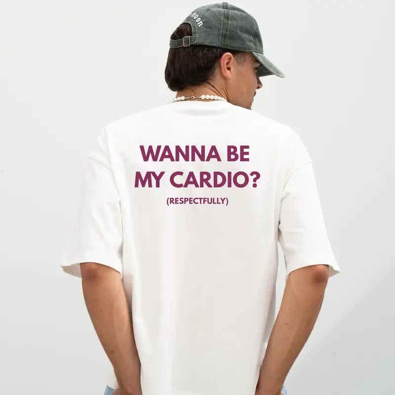 Sassy & Smooth: The "Wanna Be My Cardio? (Respectfully)" Funny Graphic Hoodie