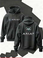 Modern Western Grit: Ariat Aztec-Infill Tech-Style Fleece Hoodie