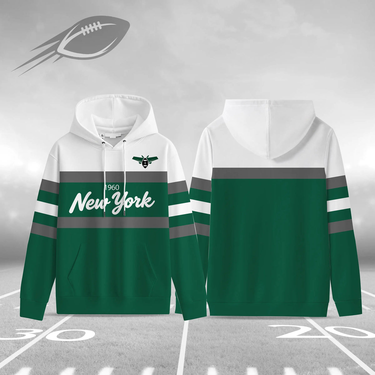 Retro Buffalo Football Hoodie for Game Day Fans and Streetwear Outfits