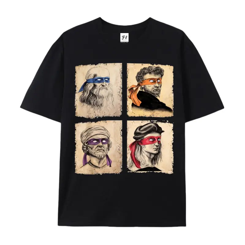 Masterpiece Heroes: Renaissance Artists x TMNT Crossover Graphic Tee