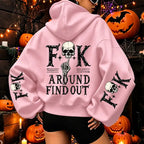 Skeleton Find Out Graphic Hoodie for Bold Halloween Streetwear Outfits