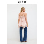 Layered Ruffle Cami Top for Women with Elegant Summer Vacation Style