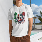 Mexican Roots American Pride Eagle Graphic T-Shirt for Men and Women