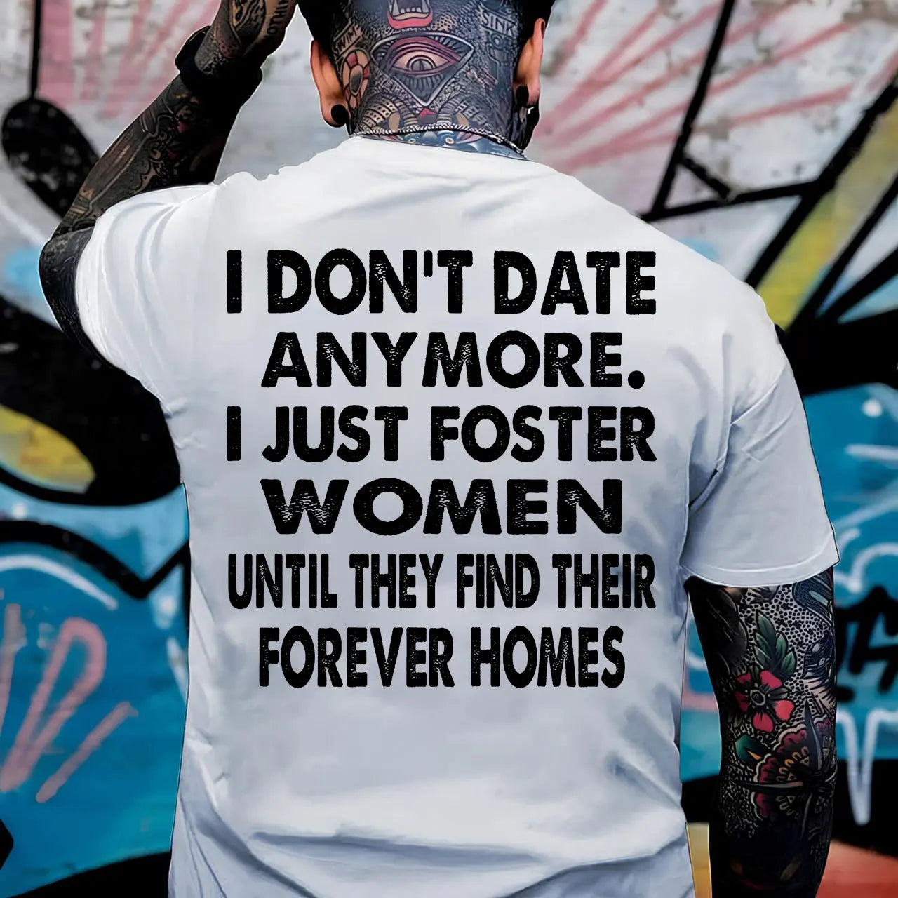 MadFits White Heartbreak Shelter Tee Back View Foster Women Quote Design