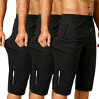 Men’s High Stretch Summer Capri Shorts for Running Workout and Casual Wear