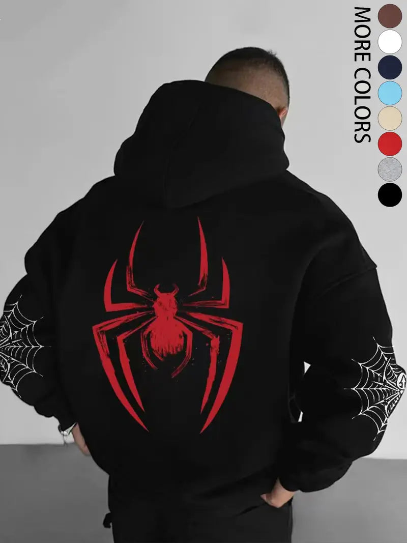Vintage Spider Graphic Hoodie for Streetwear Fans and Casual Everyday Fashion Style