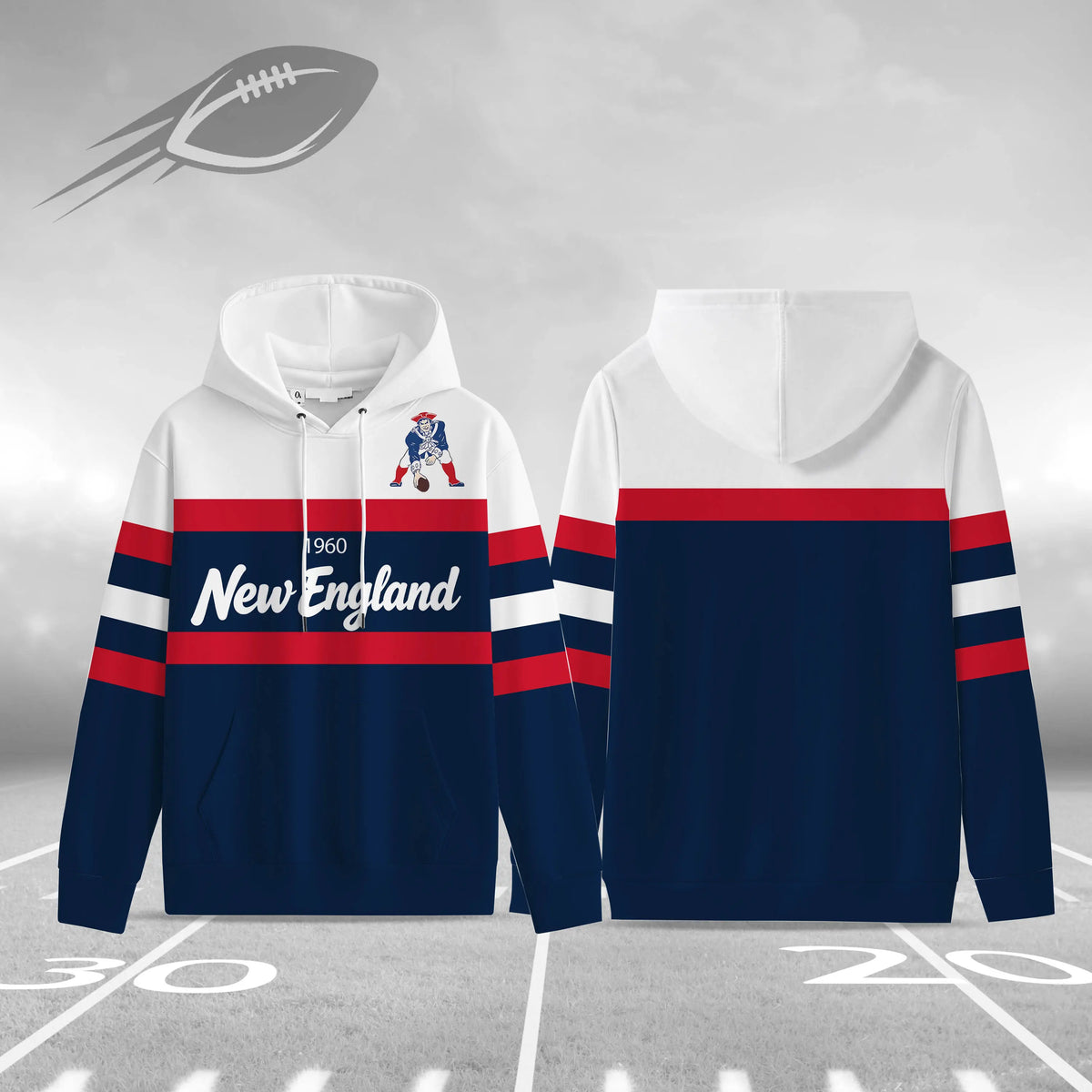 Retro Buffalo Football Hoodie for Game Day Fans and Streetwear Outfits
