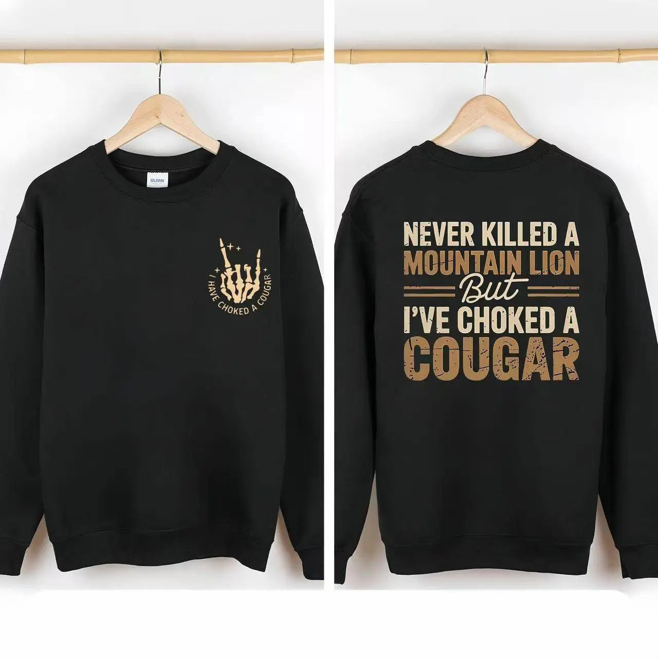 Savage Wit: The 'I've Choked A Cougar' Sarcastic Statement Graphic Tee
