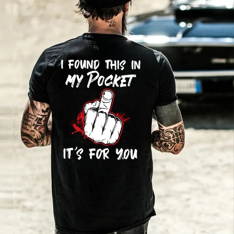 Zero Filter Energy: The "Found This In My Pocket" Middle Finger Tee