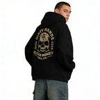 Bold Skull Graphic Hoodie for Hustle Streetwear and Everyday Casual Outfits