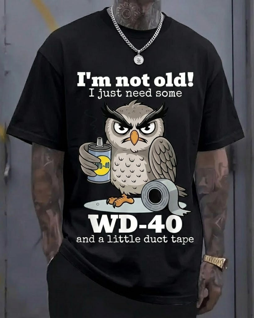 Maintenance Required: The Funny Owl "I'm Not Old" Bold Graphic Tee