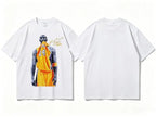 Retro Basketball Legend Tribute Graphic Tee for Streetwear Fans and Gym Outfits