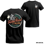 Surviving Fatherhood One Beer at a Time Funny Dad Graphic T-Shirt
