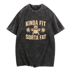 Funny Weightlifting Bear Tee – 100% Cotton Heavyweight Oversized Gym Shirt