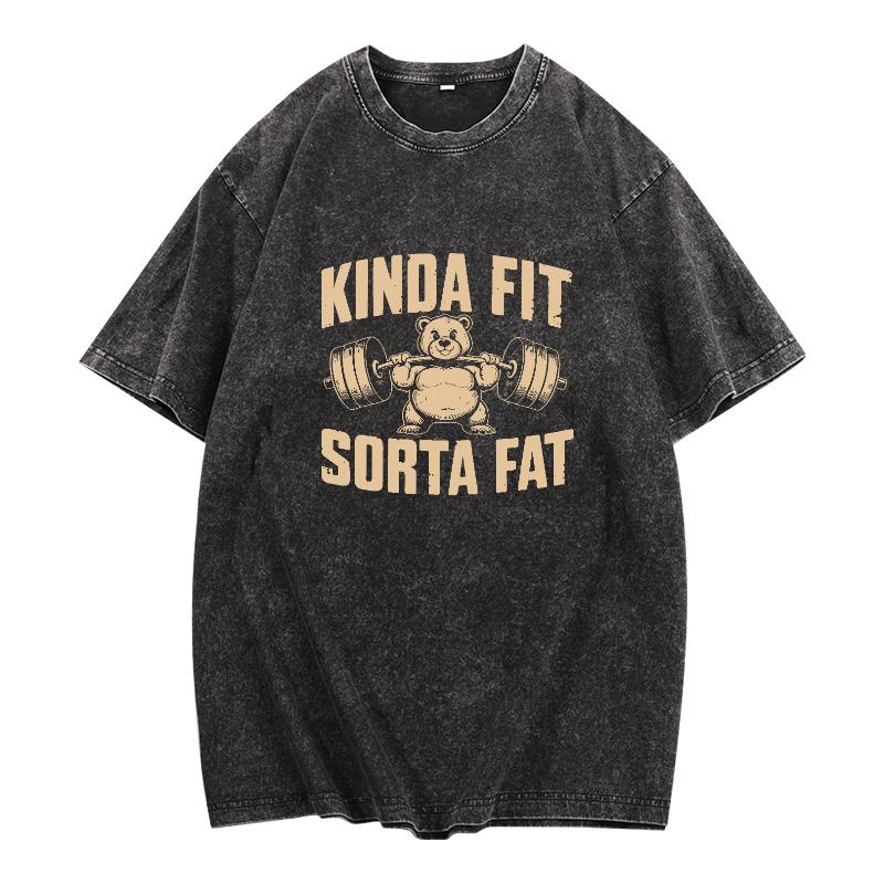 Funny Weightlifting Bear Tee – 100% Cotton Heavyweight Oversized Gym Shirt