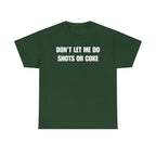 The Party Warning Label: "Shots or Coke" Sarcastic Heavy Cotton Tee