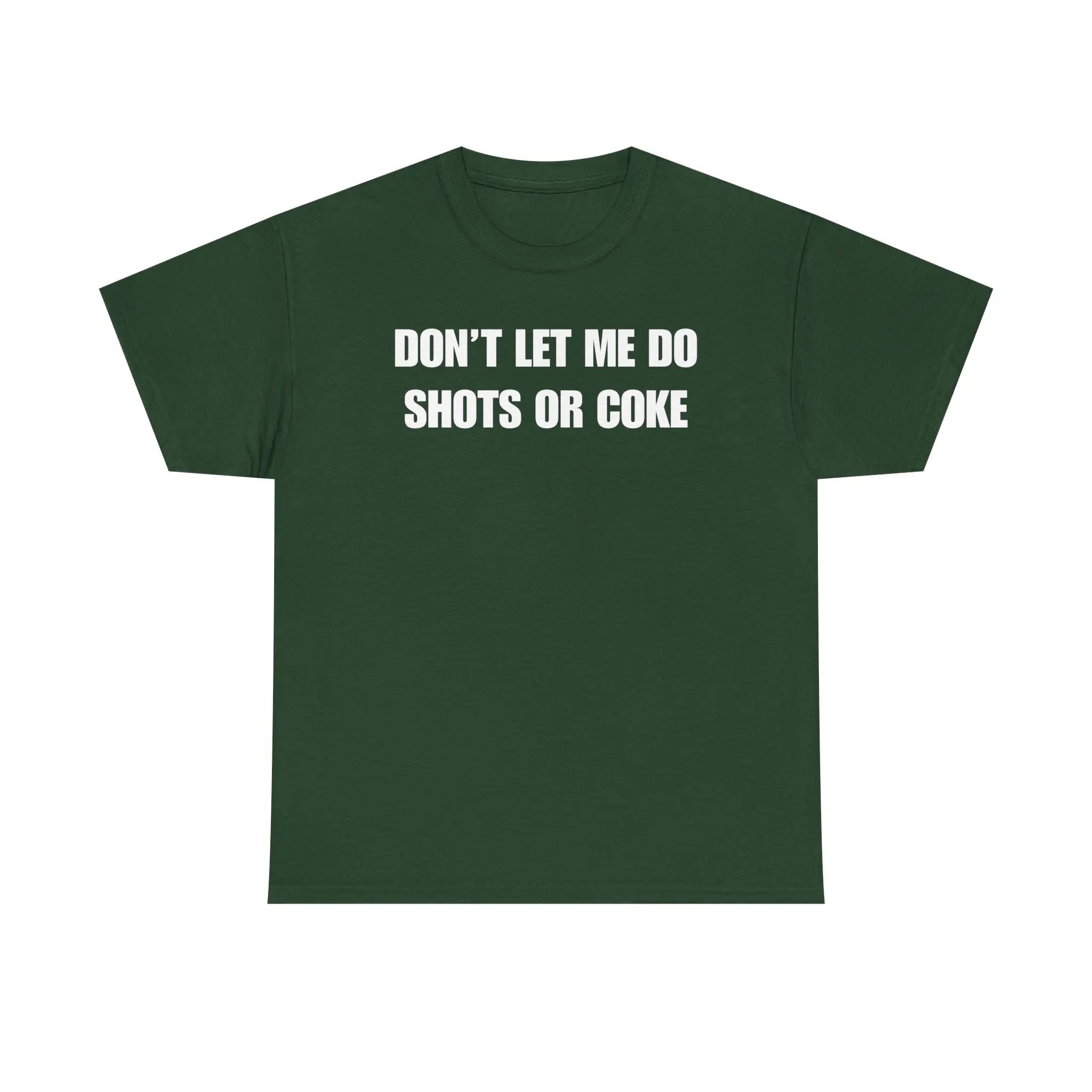 The Party Warning Label: "Shots or Coke" Sarcastic Heavy Cotton Tee