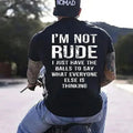 Unapologetic Truth: The 'I'm Not Rude' Bold Statement Graphic Hoodie