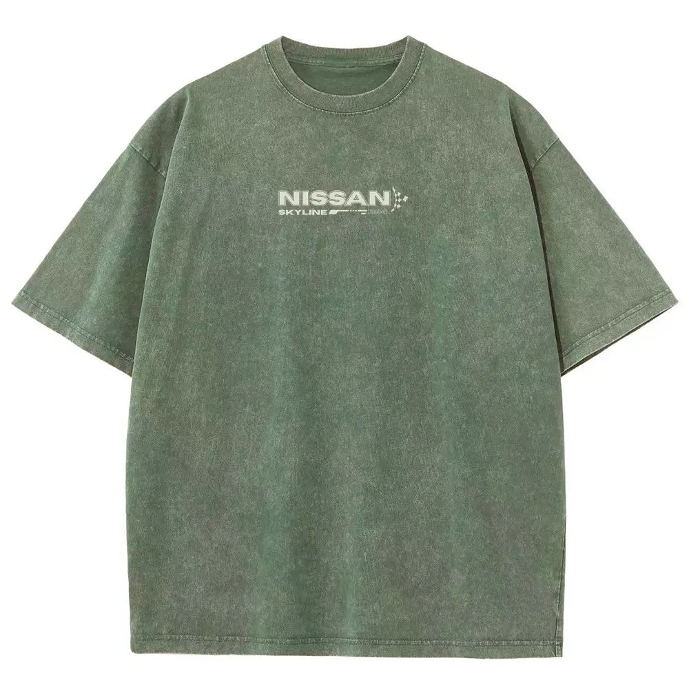 Legendary JDM Skyline R34 Vintage Washed Oversized Graphic Tee