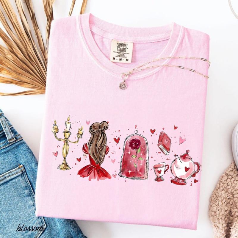 Fairy Tale Valentine Graphic Tee,  Girly Aesthetic Girls Trip Tee
