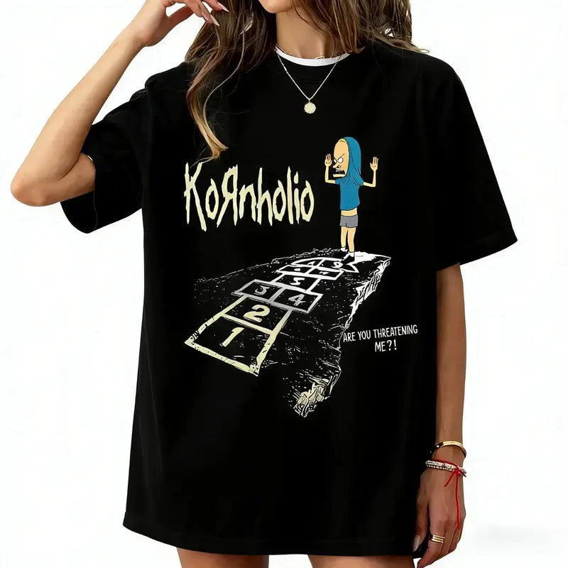Vintage Cartoon Inspired Graphic T-Shirt for Retro Streetwear and 90s Humor Fans