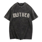 Gothic "MOTHER" Old English Graphic Tee - Edgy Alternative Streetwear for the Unconventional Mom