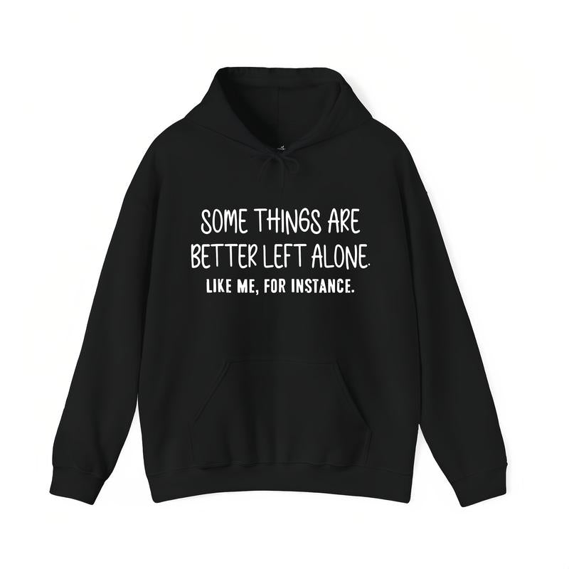 Premium Heavyweight Long Sleeve Sweatshirt with Witty Introverted Humor Print