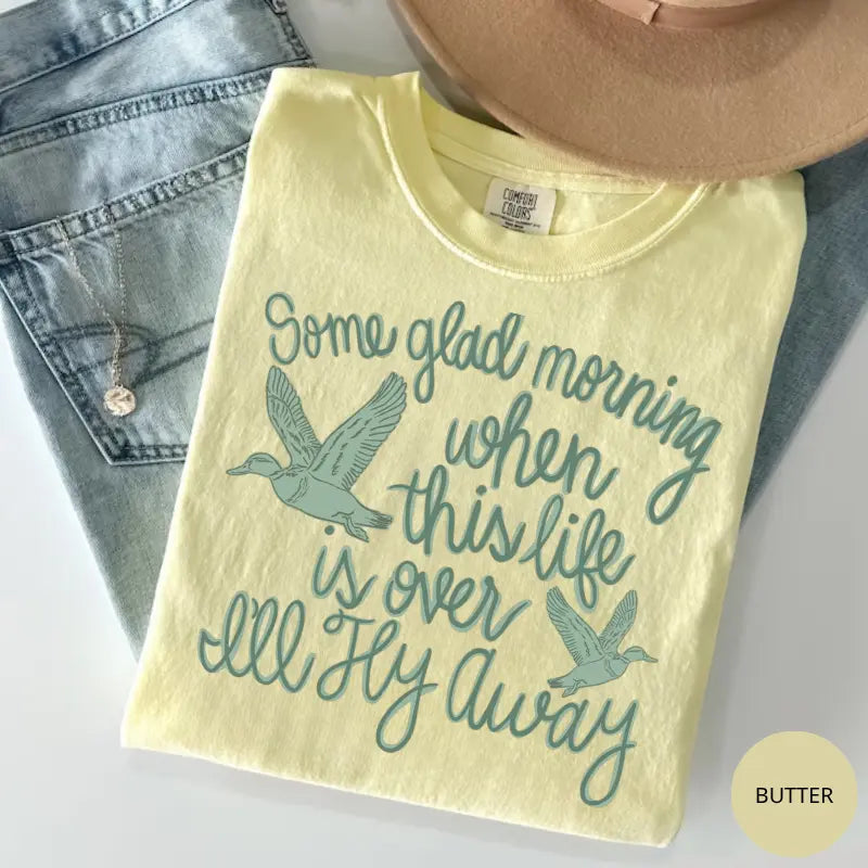 Heavenly Hope: "I'll Fly Away" Gospel Hymn Comfort Colors Tee