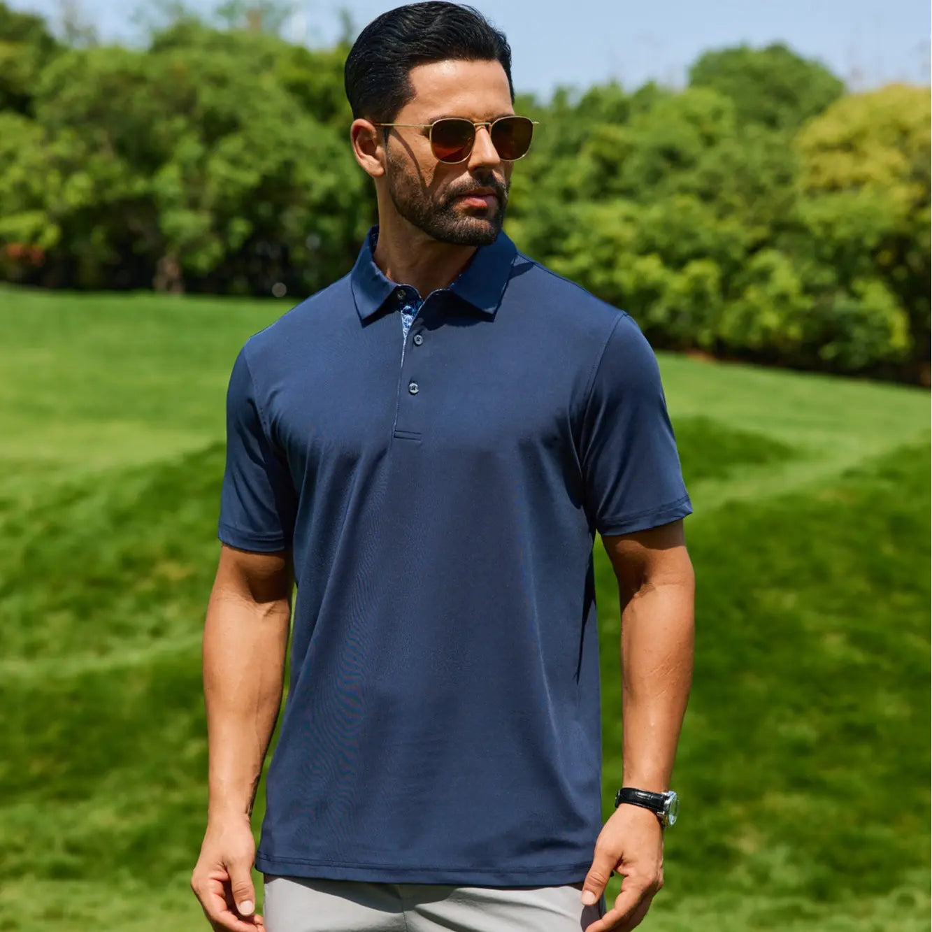 Men's Classic Cotton Polo Shirt 3-Pack for Work Golf Travel and Everyday Comfort