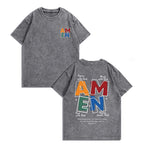 Move With God: "AMEN" Acronym Heavyweight Vintage Streetwear Graphic Tee