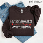 "Love & Flu" Funny School Nurse Sweatshirt | Teacher Valentine Crewneck