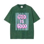 Faith In Style: "God Is Good" Vintage Wash Oversized Graphic T-Shirt