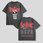 The Starving Skeleton: Brook "SoulKing Tour" Vintage Washed Anime Graphic Tee