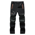 Men's Waterproof Fleece-Lined Softshell Thermal Pants with Zip Pockets