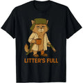 Funny Litter’s Full Cat Christmas Graphic Tee for Holiday Humor Outfits