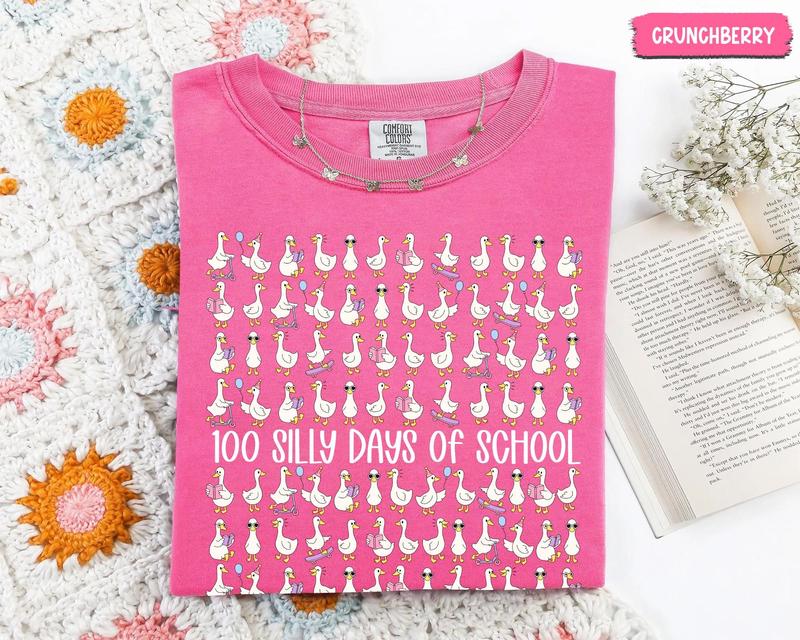 Silly Goose 100 Day Of School Shirt, 100 Silly Days of School, Funny 100th Day Teacher Shirt