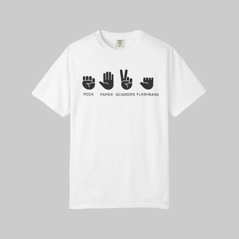 Rock Paper Scissors – Flashbang T-Shirt, Sweatshirt & Hoodie, Funny Gift Shirt