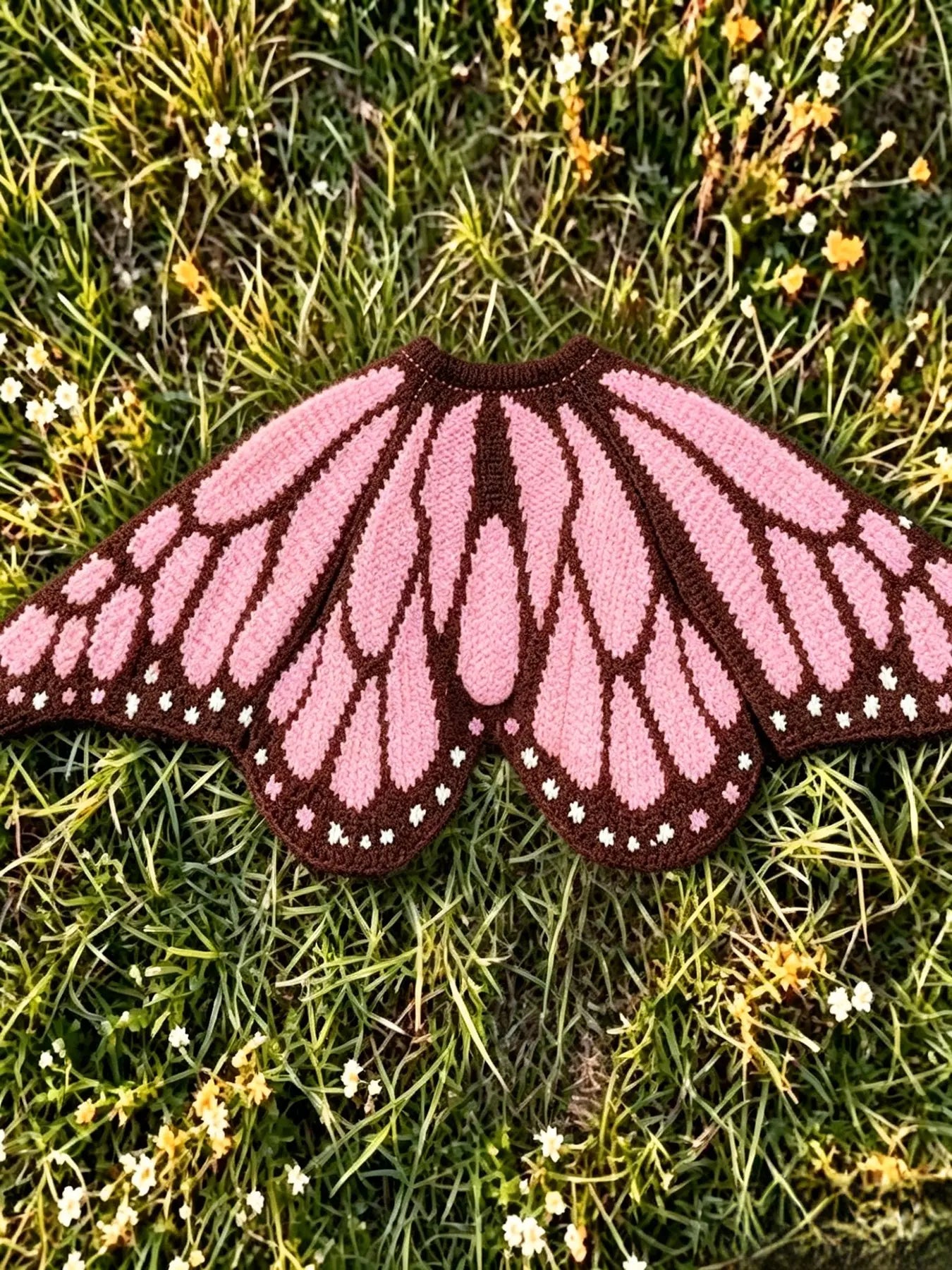 Monarch Butterfly Wings Knit Cardigan for Vacation and Festival Outfits