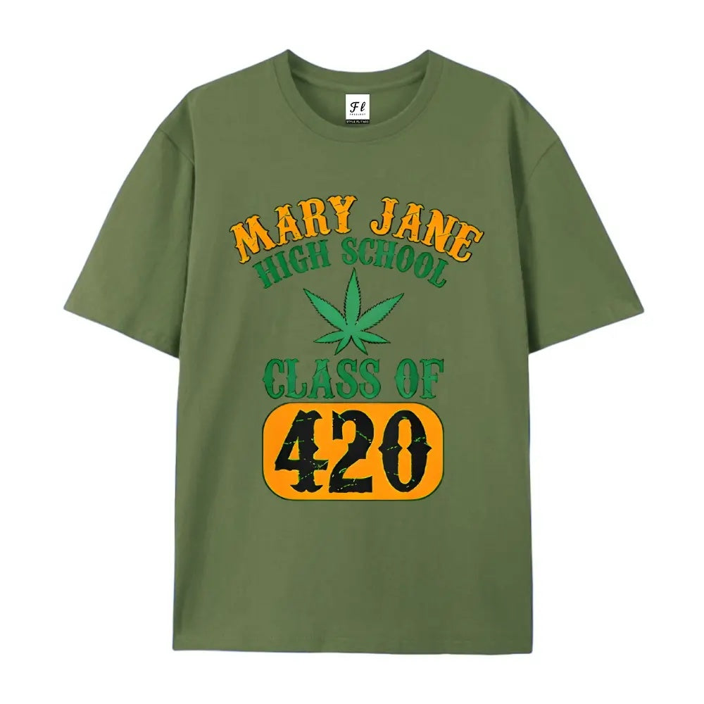 Alumni Pride: The "Mary Jane High School" Class of 420 Graphic Tee