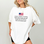 "Liberty & Justice For All" Bold Patriotic Statement Tee - Vintage American Flag Graphic Shirt