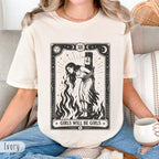 Vintage Witch Graphic T-Shirt with Feminist Statement for Alternative Halloween Style