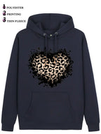 Distressed Leopard Heart Hoodie for Western Streetwear and Cozy Casual Outfits